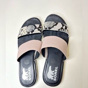Sorel Snake Print Sandals